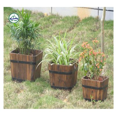 China Waterproof Top Selling Rectangular Rustic Furniture Wooden Planter Box for sale