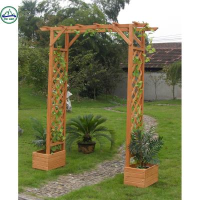 China Elegant Garden Pergola Easily Assembled Wooden Waterproof Shaft for sale