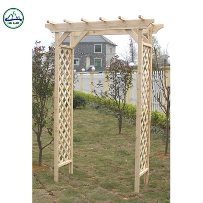 China Easily Assembled HL400 Wooden Garden Arch Designs Garden Shaft for sale