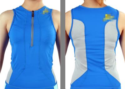 Cina Blu XS Slim Fit Womens Bike maglia / ciclismo maglia senza maniche per promozionali in vendita