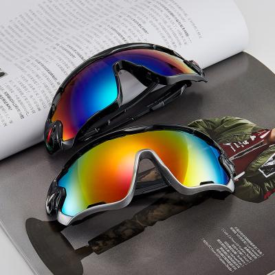 China sports & wholesale durable outdoor sports sunglasses NEW UV400 wide mirror ultraviolet proof SAFETY MATERIAL for sale