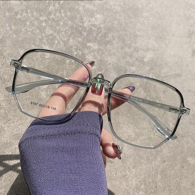 China Newcomer Fashion TR90 Glass Light Korean Unisex Anti-blue Fashionable Unisex Myopia Glass Big Eyes Frame for sale