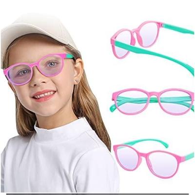 China daily & 2021 new soft silicone fashion safety anti uv400 radiation kids kids blue light blocking glasses for sale