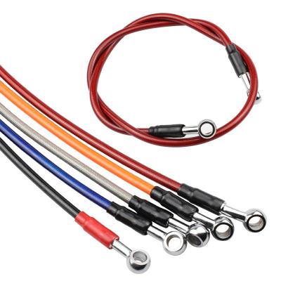 China Braided Lines Clear PTFE/Nylon And SUS304 Color Cover Motorcycle Engine Stainless Steel Brake Hose for sale