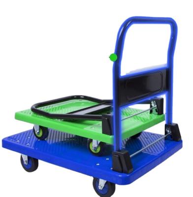 China Factory direct supply modern industrial transport four wheel plastic platform cart for sale