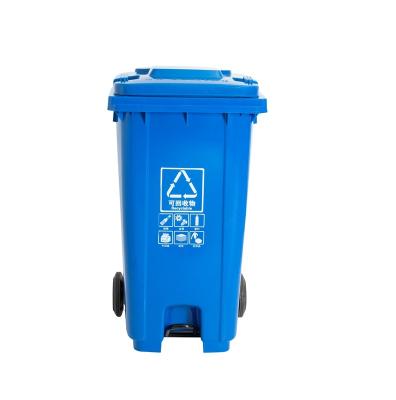 China Factory direct supply popular item cheap plastic 240L large trash can with wheels for sale