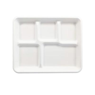 China Disposable Biodegradable Food Tray Store Disposable Compartments for sale