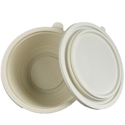 China Chinese Maker Disposable Biodegradable Corn Starch Bowl Microwavable With Lid for sale