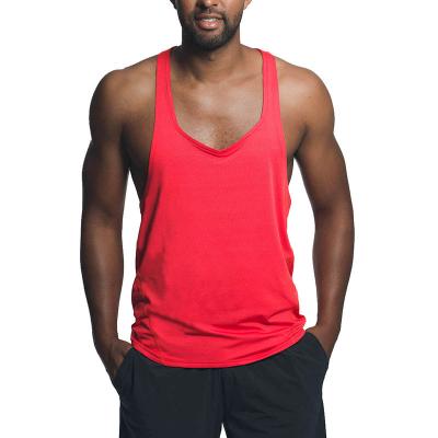 China Wholesale New Simple QUICK DRY Men's Sports Tanks Cutout Top Custom Made Men's Fitness Muscle Black Tank Top for sale