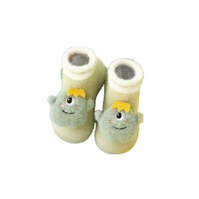 China New Children's Breathable Snow Bumps Shoes With Plus Thick Velvet Candy Color Mid-tube Cartoon Baby Toddler Net Red Shoes for sale