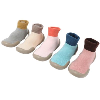 China INS Explosive Children's Breathable Flooring Shoes Non-slip Soft Unique Years Baby Shoes Socks Autumn Winter Baby Terry Shoes for sale