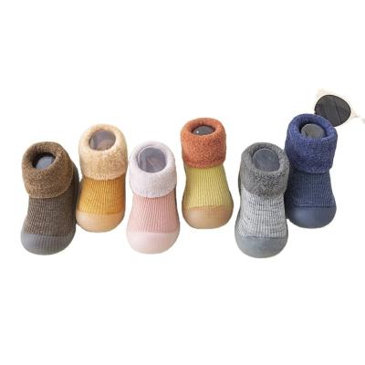 China Breathable Indoor Sock Shoes Baby Boy Girls Shoes Mesh Over-Slip Floor Booties Kids Toddler Shoes Soft Rubber Sole Socks for sale