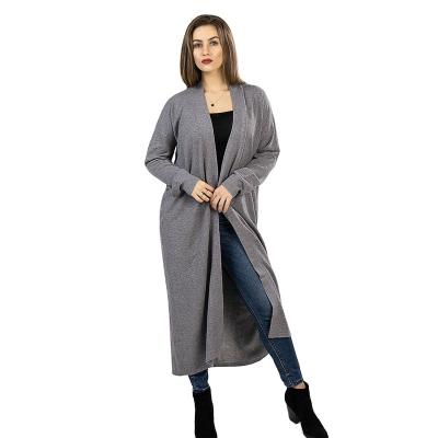 China Wholesale Anti-wrinkle Oversized Winter Knitted Gray Long Sleeve Heavy Sweater Women Long Sleeve Cardigan For Ladies Christmas Chunky Coat for sale