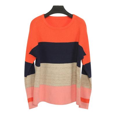 China Anti-wrinkle Autumn Winter 2020 stripe jumper wool sweater plus size sweaters for women for sale