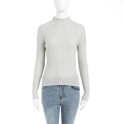 China Anti-Wrinkle Knitwear Manufacturers Autumn And Winter Women Long Woolen Top Chokered Sheathed Luxury Sweaters for sale