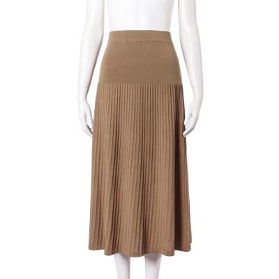 China Anti-Static Knitwear Manufacturers High Rise Summer Custom Made Ribbed Knit Women's Skirt for sale