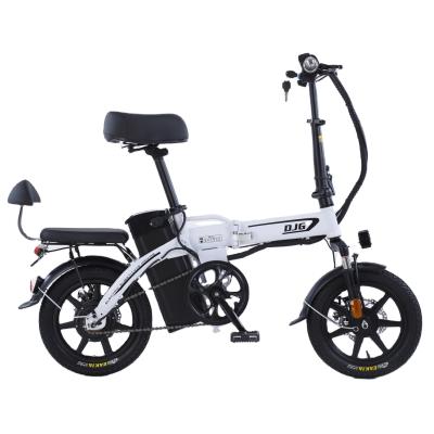 China Mini Foldable Electric Bike 48W 12AH Portable Electric Brake for sale