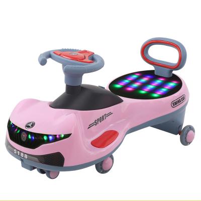 China Ride On Toy New Design Kids Baby Toddler Electric Push Ride On Swing Twisting Bustle Car With Music Light for sale