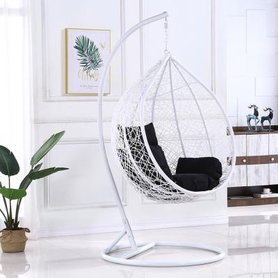 China Modern Outdoor Water Swing Chair Wicker Chair Egg Shaped Drop Hanging Hanging Chair for sale