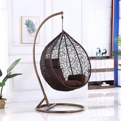 China Modern High Quality Outdoor Hanging Egg Chair Rattan Patio Swing Chair Used Outdoor Garden Furniture Hanging Chair for sale