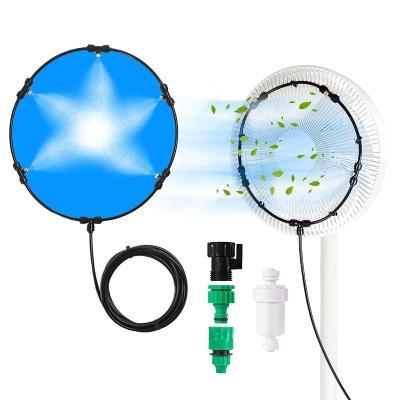 China Patio Garden Home Fan Misting Cooling System Outdoor Fan Misting Cooling System Kit Outdoor Fan Kit for sale