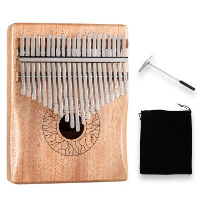 China OKoume Hluru Kalimba Musical Inch Piano Instrument 17 Keys With KHG Pickup for sale