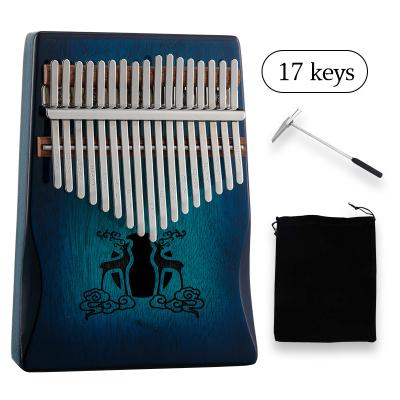 China New Type Kalimba 17 Mineral Keys Musical Instrument Hluru Keys Thumb Piano Professional KHDL Wood Piano for sale