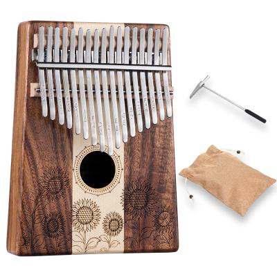 China Musical Instrument Hluru Wooden Thumb Piano Kalimba 17 Keys KT Musical Instruments for sale