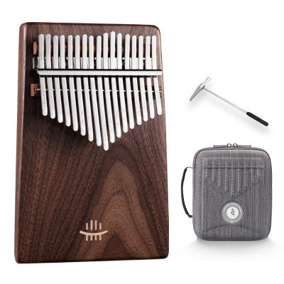 China Hluru Wholesale Musical Instrument Kalimba 17 Inch Piano Wooden Musical Instrument With KX Pickup for sale