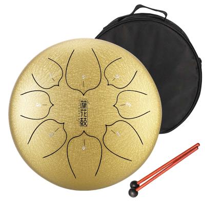 China Carbon Steel Hluru Tongue Drum 8-Inch 8-Note Steel Tongue Drums Handpan Musical Instruments For Kids Percussion Instrument With Drum Bag THL8 for sale