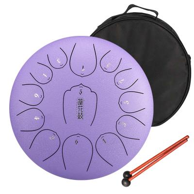 China Carbon Steel Hluru Percussion Musical Instrument Drums Kit 13 Note 12.5 Inch Pitch Quality Tongue Steel Drum THL13 for sale