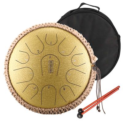 China Entertainment Hluru Tongue Drum Musical Instrument Drum Kit 11 Steel Note 12.5 Inch Percussion Drum TB11 for sale