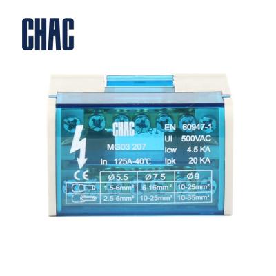 China CHAC CQMG03 CQMG03 Enclosure Products 500V 125A Highly Demand Power Terminal Block Distribution Plate for sale