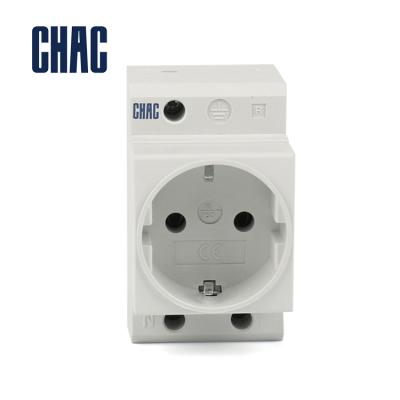 China Residential And Industrial Electric DIN Rail 16Amps 250 CHAC Socket CQP20 Plug Germany AC Modular Type for sale