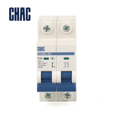 China PA66 CHAC QC Series 2P Pole Switch Main Circuit Breakers for sale