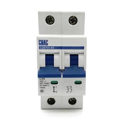 China DC 1P 32A Miniature Circuit Breaker 4.5kA/6kA MCB 125V 50Hz/60Hz 6Ka Earth Leakage Circuit Breaker for sale