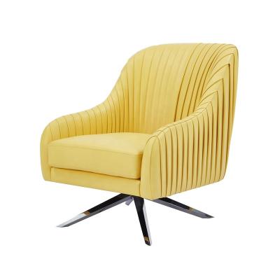 China Warmly Wholesale Velvet Upholstered Simple Armchair Metal Legs Nordic Accent Chairs Furniture Modern Dining Chair for sale