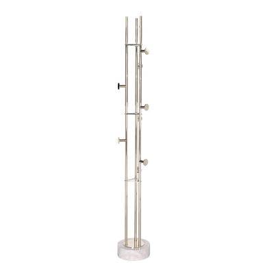 China Stainless Steel Stainless Steel Sashes Hanging Rack Entrance Hall Tree Metal Hook Freestanding Marble Coat Rack for sale