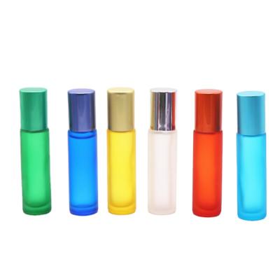 China Cosmetic Customized Essential Oil Roll On Glass Roll Perfume 10 Ml On Bottle With Trackball for sale