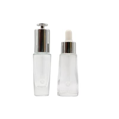 China Tincture Cosmetic Luxury Glass Dropper Bottle Serum Essential Oil Essential Oil Bottle for sale