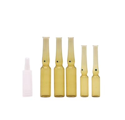 China 2ml 5ml 10ml Amber Glass Ampoule Bottle Essential Oil Bottle Mini Cosmetic Empty Serum Glass Bottle Cosmetic Bottle for sale