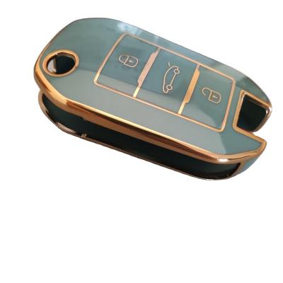 China Car Key FOB Cover Dust Waterproof/no TPU Car FOB Case Fit For Peugeot 301 408 for sale