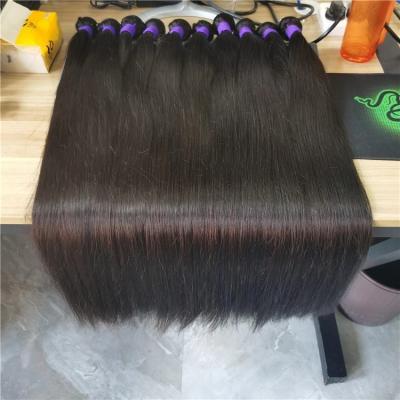 China 40 inch Vietnamese cuticle silky straight wave lined double pulled bone straight bundles for sale