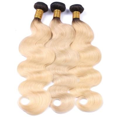 China Silky Straight Wave Raw Virgin Hair Vendor 40 Inch Blonde Hair Bundles 1B 613 Ombre for sale