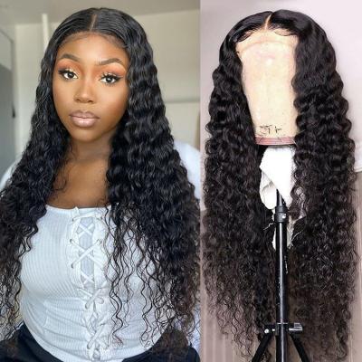 China Baby Wave Silky Straight Deep Wave Asymmetrical Curly Hair Full Lace Wig For Men Hair In Dubai for sale