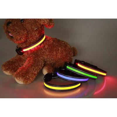 China Lights USB Wire Pet Rechargeable Collar Adjustable Led Flashing Light Glow Dog Collar for sale