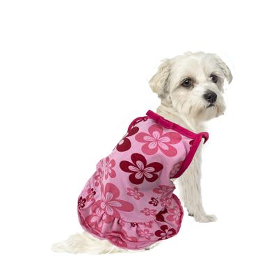 China Sustainable New Custom Made Pet Clothes High Quality Summer Pink Dog Dress for sale