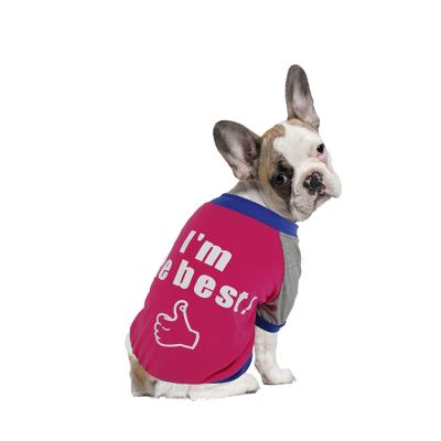 China Sustainable Summer Clothes For Dogs Custom T-shirt Sport Pet Clothes for sale