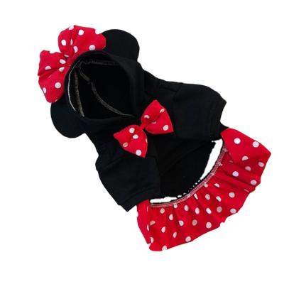 China Viable Mickey Minnie Signature Polka Dot Costume Sweatshirt Hoodie Sweater Pet Minnie Gear Dog Minnie Dress for sale