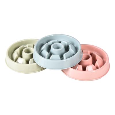 China Sustainable Useful Eat Slow Dog Feeder Anti Asphyxiation Plastic Food Dogs Roll Puzzle Healthy Slow Eating Pet Bowls for sale